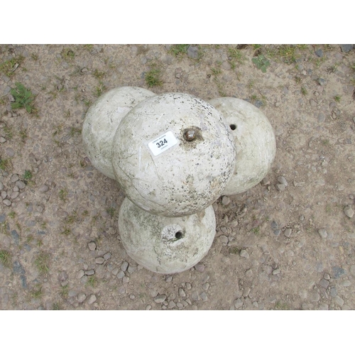 324 - 4 stone orbs - Approx Height: 25cm