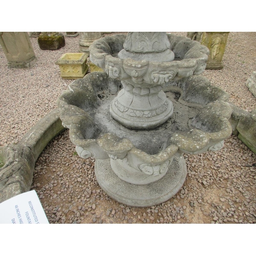 338 - Reconstituted stone fountain
