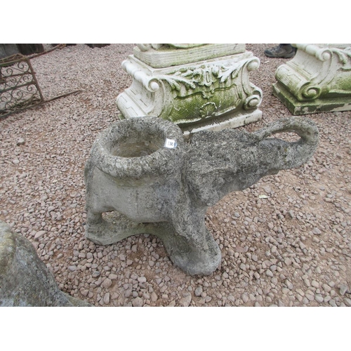 342 - 2 unusual stone planters in the form of elephants
