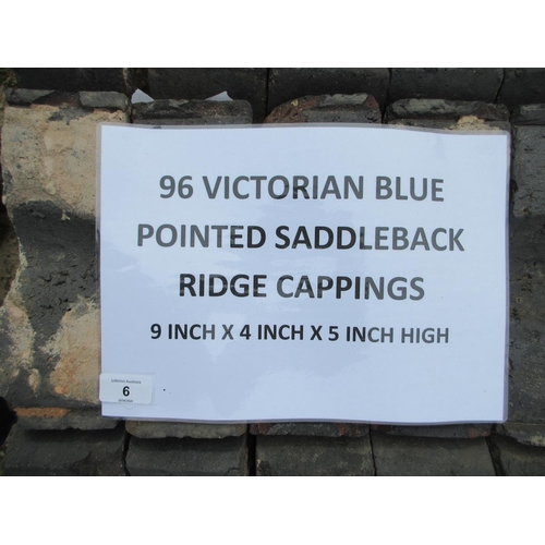 6 - 96 Victorian blue pointed saddleback ridge cappings - 9