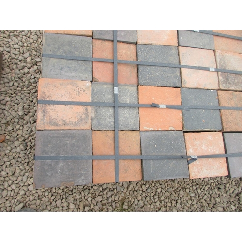 81 - 168 reclaimed red and black Victorian 6 inch x 6 inch quarry tiles