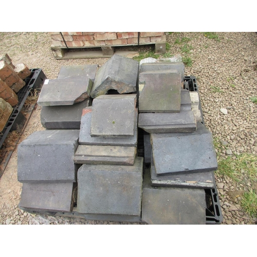 96 - Pallet of Victorian blue coping tiles