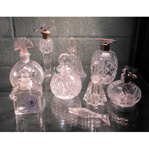 136 - Collection of 9 vintage perfume bottles