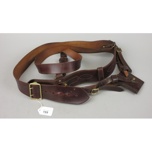 155 - Sam Brown army belt with sword frog