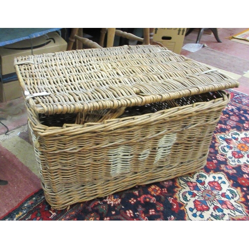 211 - Large wicker basket together with another