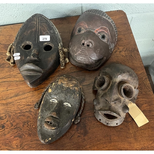 279 - Collection of tribal masks