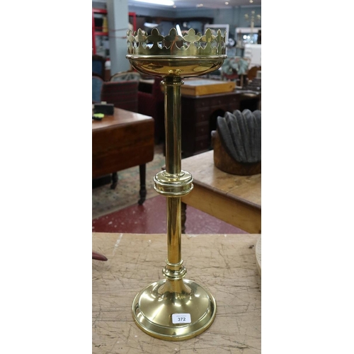 372 - Large brass candlestick - Approx height: 57cm