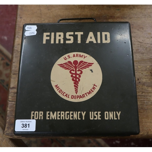 381 - 1944 US army First Aid box with contents
