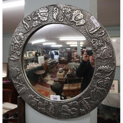 392 - Art Nouveau style convex mirror - Approx D 41cm