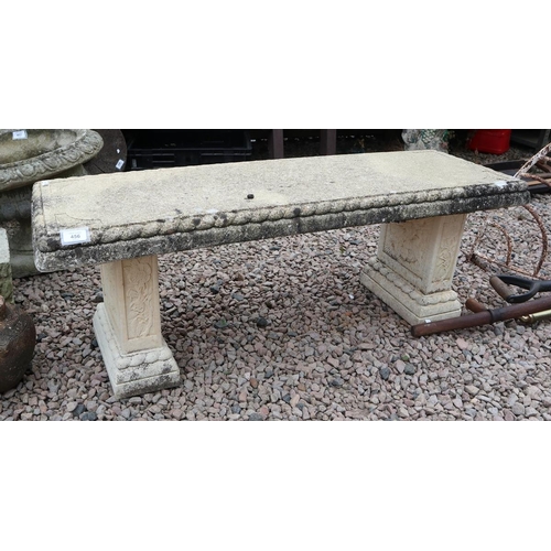 456 - Reconstituted stone bench