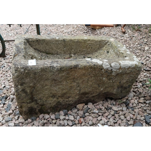 469 - Small stone trough - Approx Length: 58cm  Width: 33cm  Height: 30cm