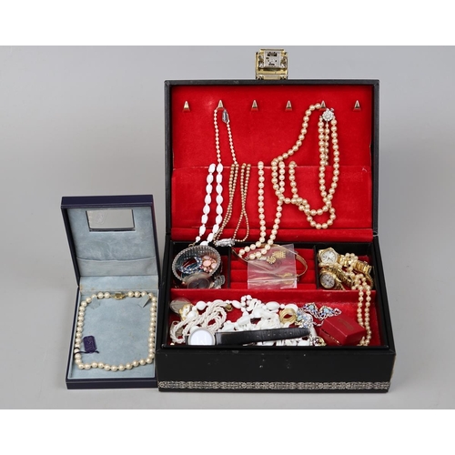 66 - Collection of costume jewellery and watches