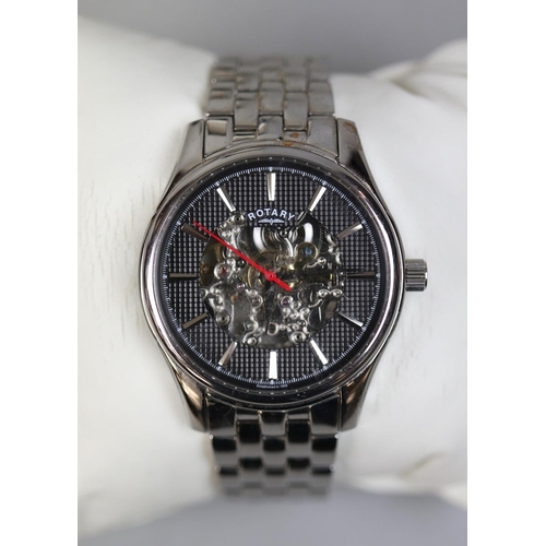 78 - Rotary Automatic Skeleton watch GB03876/04 in working order