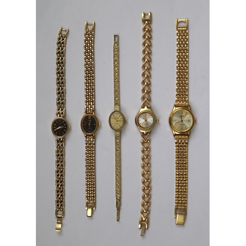 83 - Collection of ladies gold tone watches