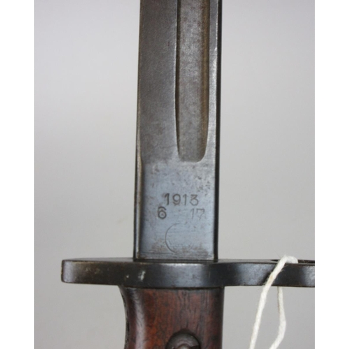 145 - WW1 1913 mk.1 British Army bayonet made by Remington USA June 1917.