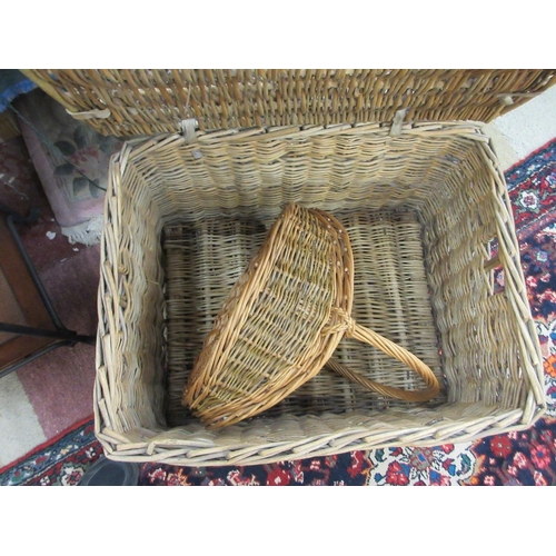 211 - Large wicker basket together with another