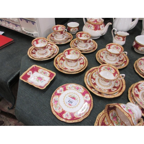 220 - Large collection of Royal Albert tea set, dinner set, coffee set - Lady Hamilton