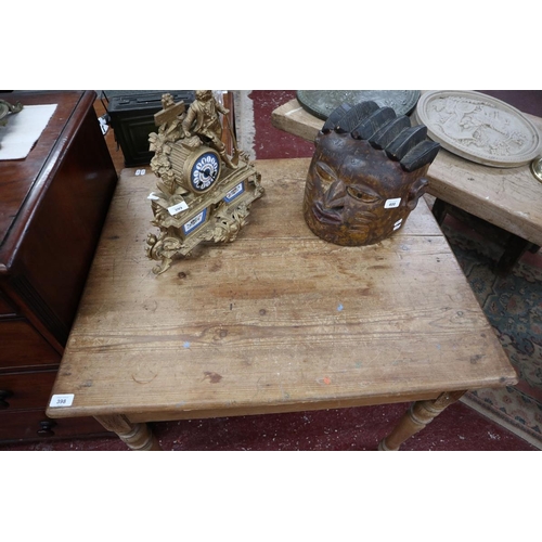398 - Small pine table - Approx size: L: 85cm W: 73cm H: 78cm