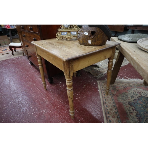 398 - Small pine table - Approx size: L: 85cm W: 73cm H: 78cm