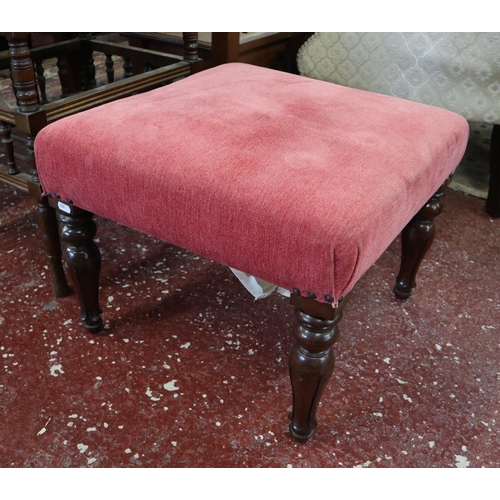 441 - Edwardian stool together with another