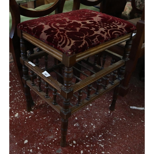 441 - Edwardian stool together with another