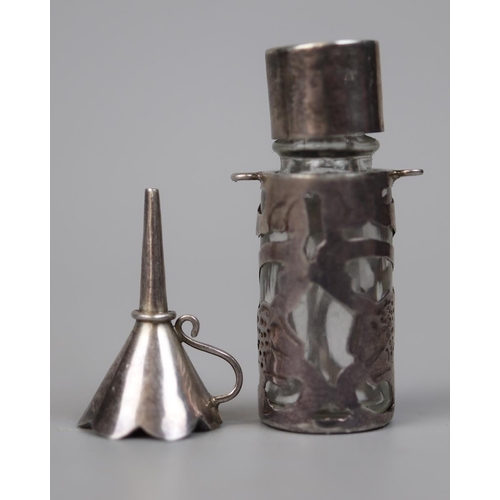 6 - Hallmarked silver scent bottle and funnel