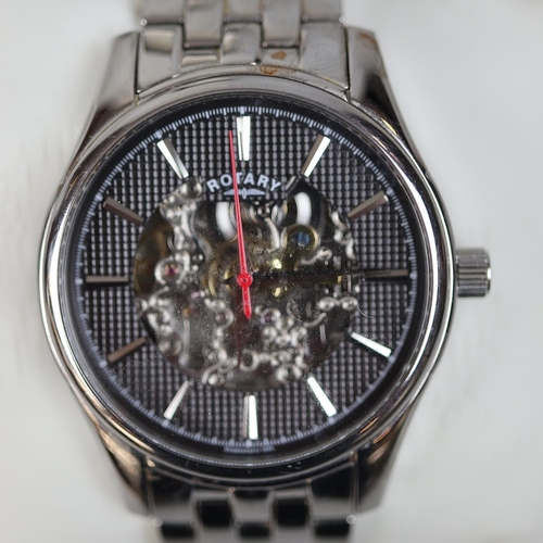 78 - Rotary Automatic Skeleton watch GB03876/04 in working order