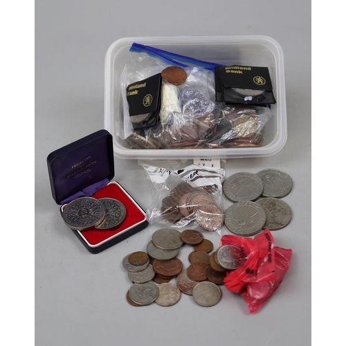 103 - Queen Elizabeth II Crowns and several bags of decimal and pre-decimal GB coinage