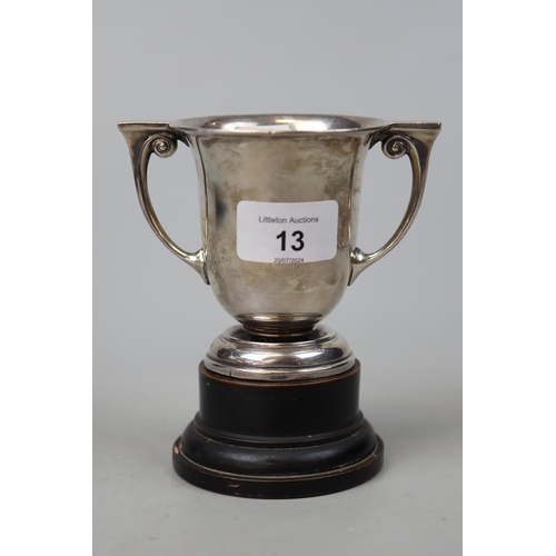 13 - Hallmarked silver trophy - Approx weight 107g