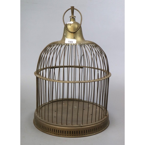 149 - Vintage brass bird cage