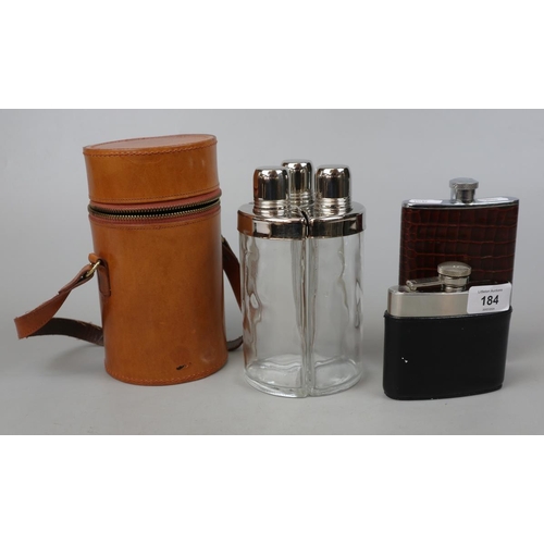 184 - Collection of hip flasks