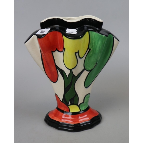 185 - Crown Devon colourful vase - Approx height 29cm