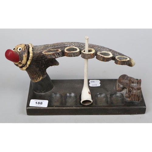 188 - Bavarian horn pipe rack