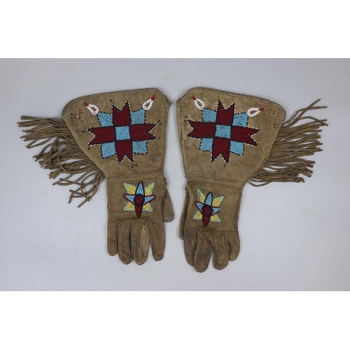 190 - Pair of Native American gauntlets
