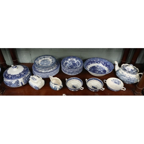 212 - Collection of blue & white china to include Masons