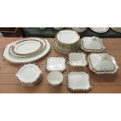 218 - Large dinner service by Wood & Sons - Windsor pattern