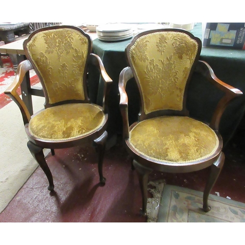 220 - Pair of Edwardian salon chairs
