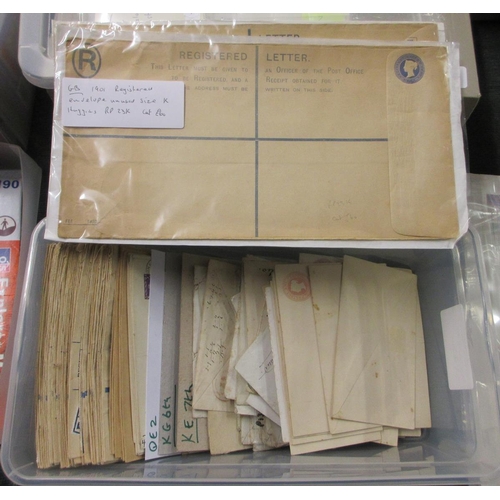 224 - Stamps - GB Box of postal stationery including 1d pink envelopes and later registered envelopes