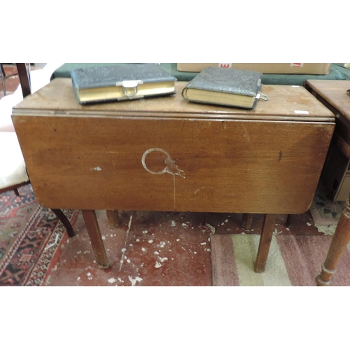 257 - Drop leaf table together with a bedside cabinet