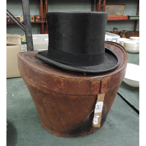 275 - 2 top hats together with a top hat box