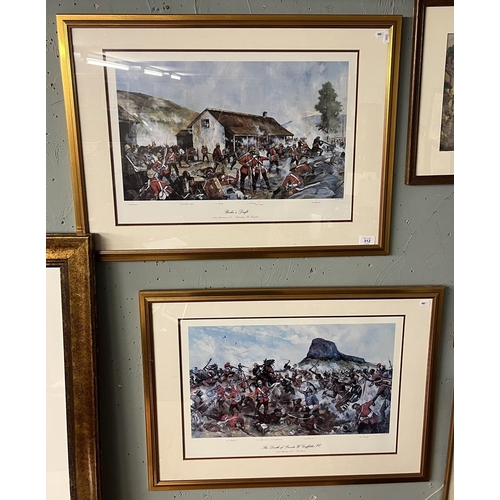 312 - Pair of Military prints - Rorke's Drift and the Death of Private W Griffiths VC