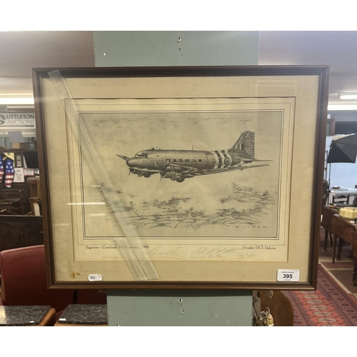 395 - Aircraft print by Aitken - Signed by crew
