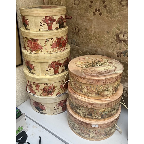 445 - Collection of hat boxes