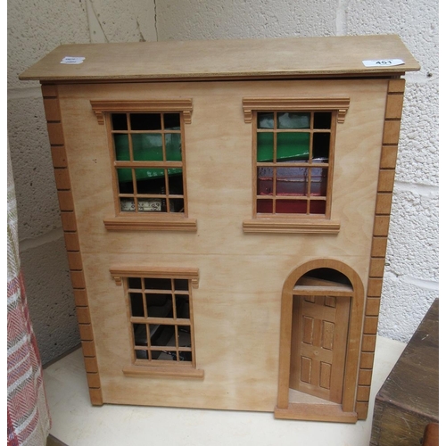 451 - Scratch built dolls house and furniture