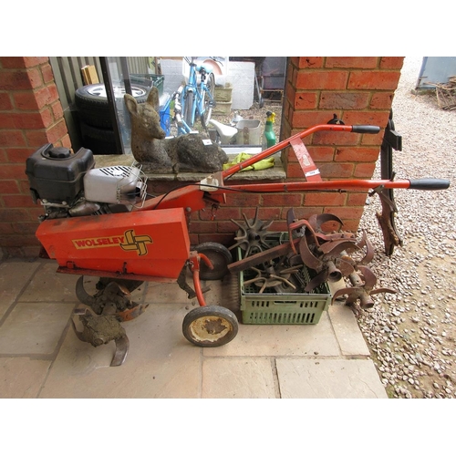 504 - Worsley cultivator with Briggs and Straton engine together with accessories