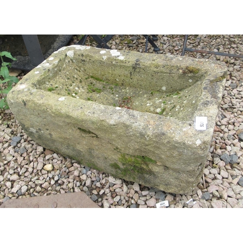 530 - Small stone trough - Approx Length: 58cm  Width: 33cm  Height: 30cm