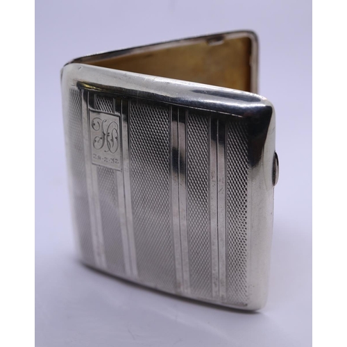 10 - 2 hallmarked silver cigarette cases - Approx weight 145g