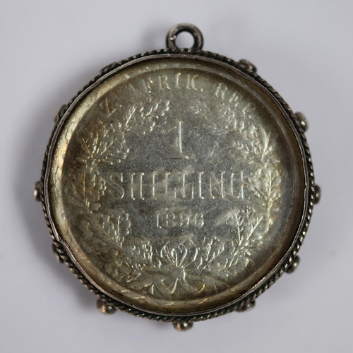 104 - Victorian shilling fob/pendent
