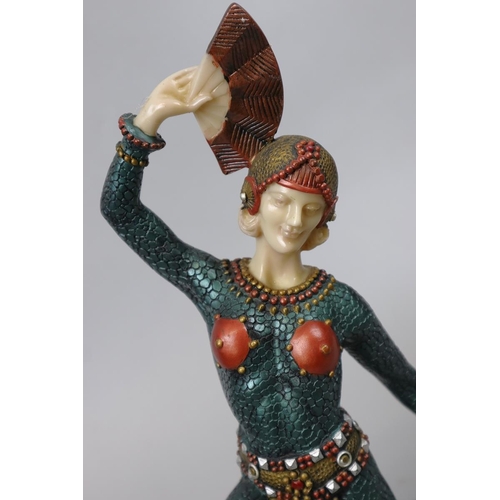 143 - Art Deco style figurine - Approx height 37cm