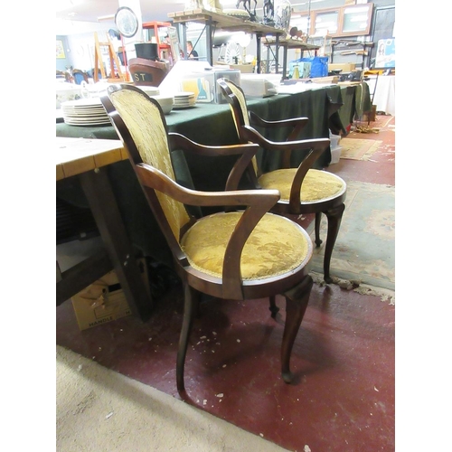 220 - Pair of Edwardian salon chairs